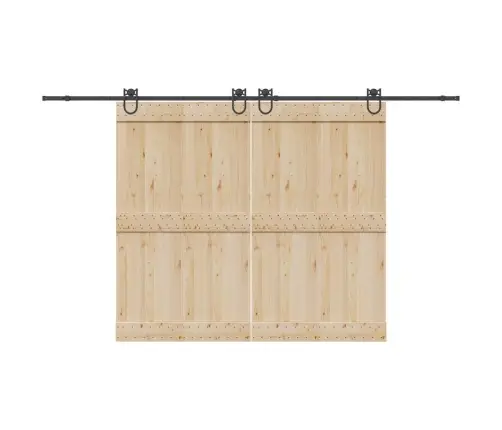 Stumdomų Durų Įrangos Rinkinys, Juodos Sp., 366 cm Plienas