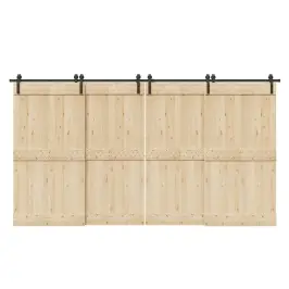 Bīdāmo Durvju Sistēma, 400 Cm, Melns Tērauds Vidaxl