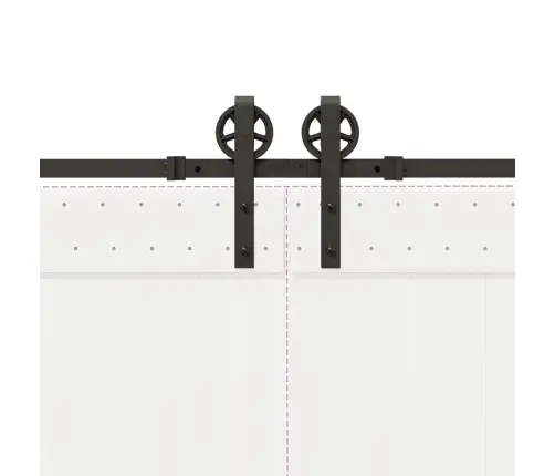 Bīdāmo Durvju Sistēma, 366 Cm, Melns Tērauds Vidaxl