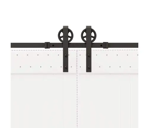 Stumdomų Durų Įrangos Rinkinys, Juodos Sp., 400 cm Plienas