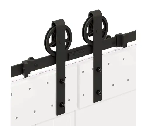 Stumdomų Durų Įrangos Rinkinys, Juodos Sp., 400 cm Plienas