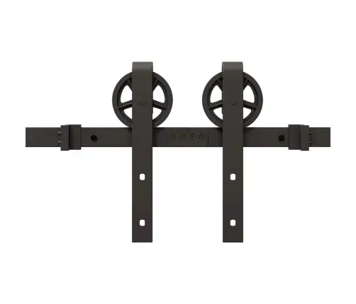 Stumdomų Durų Įrangos Rinkinys, Juodos Sp., 400 cm Plienas