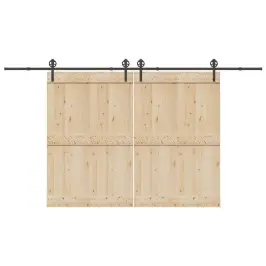 Stumdomų Durų Įrangos Rinkinys, Juodos Sp., 400 cm Plienas