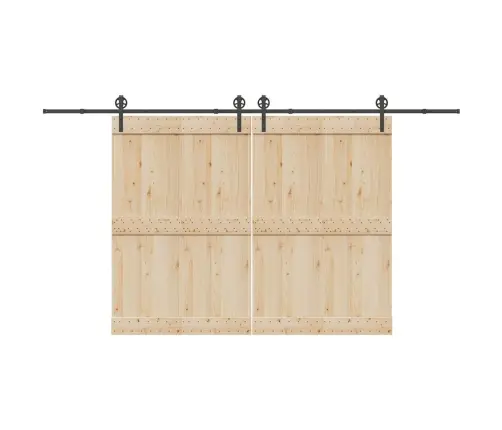 Stumdomų Durų Įrangos Rinkinys, Juodos Sp., 400 cm Plienas