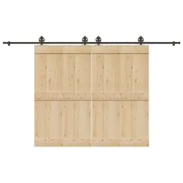 Stumdomų Durų Įrangos Rinkinys, Juodos Sp., 366 cm Plienas