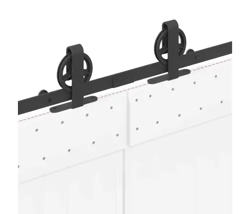 Bīdāmo Durvju Sistēma, 400 Cm, Melns Tērauds Vidaxl