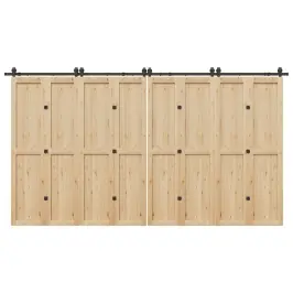 Bīdāmo Durvju Sistēma, 400 Cm, Melns Tērauds Vidaxl