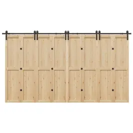 Stumdomų Durų Įrangos Rinkinys, Juodos Sp., 400 cm Plienas