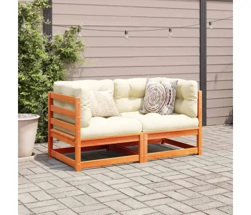 2-Daļīgs Dārza Dīvānu Komplekts, Vaska Brūnas Priedes Masīvkoks Vidaxl