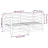 2-Daļīgs Dārza Dīvānu Komplekts, Vaska Brūnas Priedes Masīvkoks Vidaxl