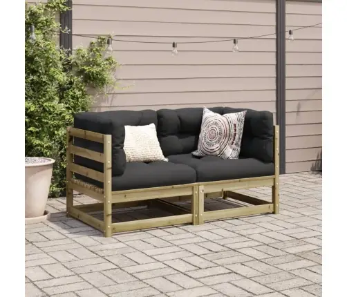 2-Daļīgs Dārza Dīvāna Komplekts, Impregnēts Priedes Koks Vidaxl