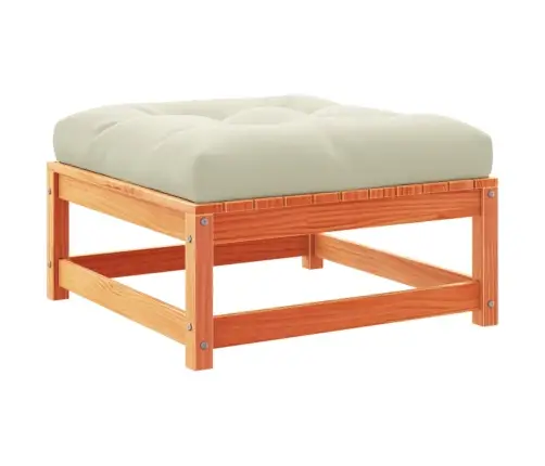 4-Daļīgs Dārza Dīvānu Komplekts, Matrači, Brūns Priedes Koks Vidaxl