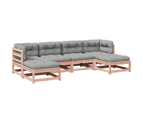 6-Daļīgs Dārza Dīvānu Komplekts, Matrači, Egles Masīvkoks Vidaxl