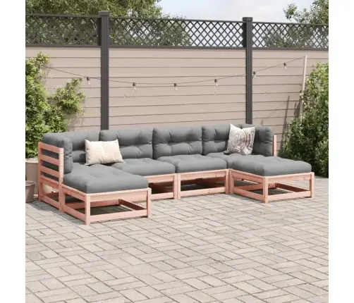 6-Daļīgs Dārza Dīvānu Komplekts, Matrači, Egles Masīvkoks Vidaxl