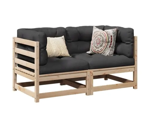 2-Osaline Aiadiivani Komplekt Patjadega, Männipuit