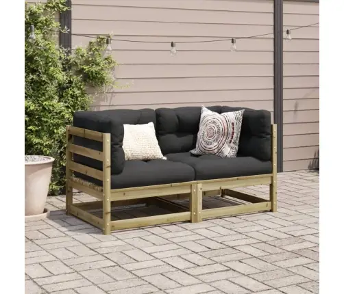 Sodo Komplektas Su Pagalvėlėmis, 2 Dalių, Impregnuota Pušis