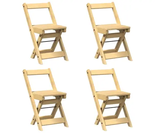 5-Daļīgs Galda Un Krēslu Komplekts Corona, Saliekams, Priede Vidaxl