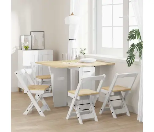 5-Daļīgs Galda Un Krēslu Komplekts Corona, Nolokāms, Priede Vidaxl