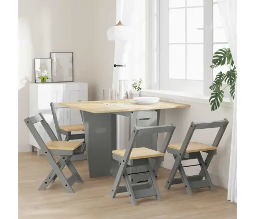 5-Daļīgs Galda Un Krēslu Komplekts Corona, Nolokāms, Priede Vidaxl