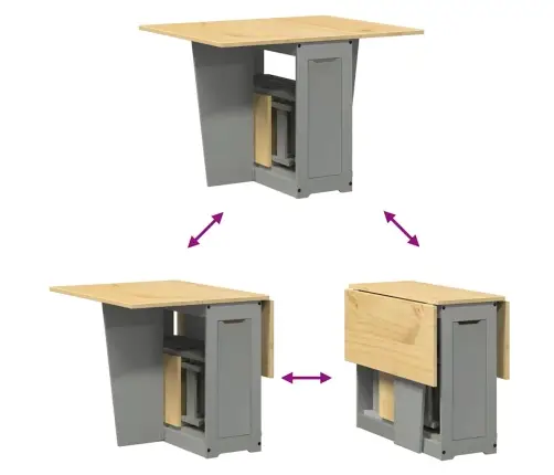 5-Daļīgs Galda Un Krēslu Komplekts Corona, Nolokāms, Priede Vidaxl