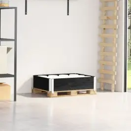 Padėklų Apvadas, Juodi, 80X60cm Pušies Medienos Masyvas