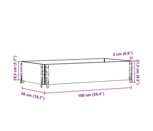 Palešu Apmale, Pelēks, 100X50 Cm, Priedes Masīvkoks Vidaxl