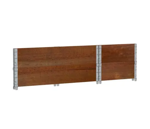 Palešu Apmales, 2 Gab., Brūns, 100X50 Cm, Priedes Masīvkoks Vidaxl