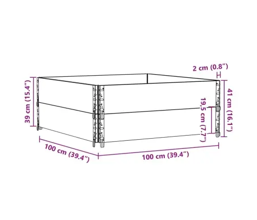 Padėklų Apvadai, 2Vnt., 100X100cm Pušies Masyvas