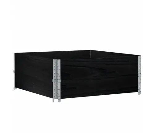 Kaubaaluste Ääred 2 Tk, Must, 100X100 cm Toekas Männipuit