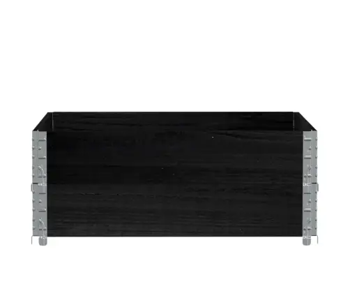 Kaubaaluste Ääred 2 Tk, Must, 100X100 cm Toekas Männipuit