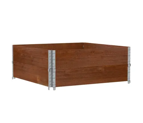 Padėklų Apvadai, 2Vnt., Rudi, 100X100cm Pušies Masyvas