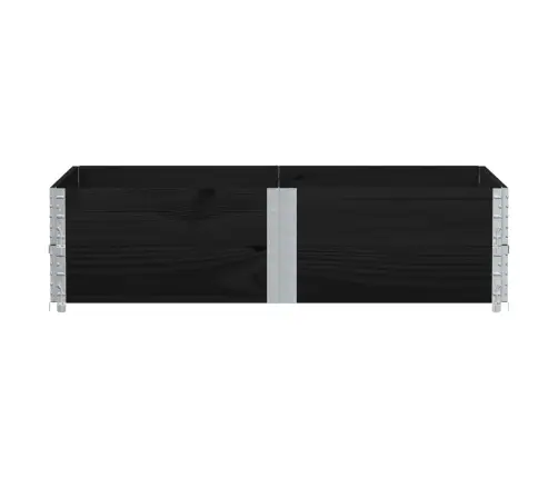 Kaubaaluste Ääred 2 Tk, Must, 150X100 cm Toekas Männipuit