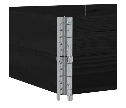 Kaubaaluste Ääred 2 Tk, Must, 150X100 cm Toekas Männipuit