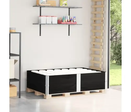 Kaubaaluste Ääred 2 Tk, Must, 150X100 cm Toekas Männipuit