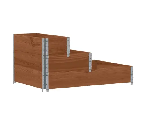 3-Korruseline Taimekast, Pruun 120X80 cm Männipuit