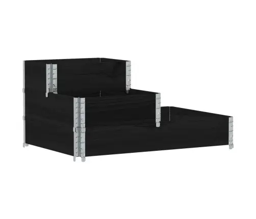 3-Korruseline Taimekast, Must 120X80 cm Männipuit