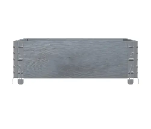 Dārza Puķu Kaste, Pelēka, 80X60 Cm, Priedes Masīvkoks Vidaxl