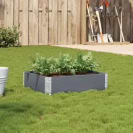 Dārza Puķu Kaste, Pelēka, 80X60 Cm, Priedes Masīvkoks Vidaxl