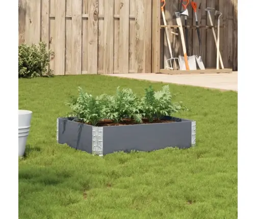 Dārza Puķu Kaste, Pelēka, 80X60 Cm, Priedes Masīvkoks Vidaxl
