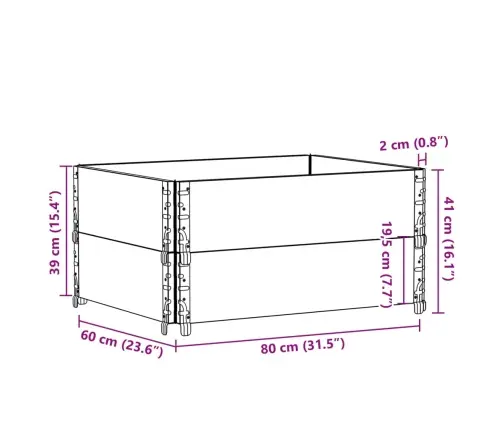 Sodo Lovelis, 80X60cm Pušies Medienos Masyvas