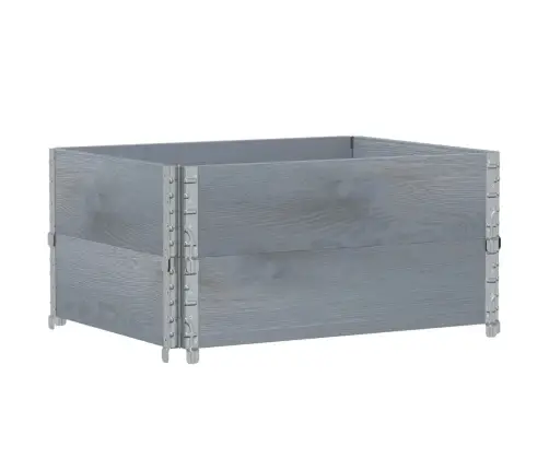 Dārza Puķu Kaste, Pelēka, 80X60 Cm, Priedes Masīvkoks Vidaxl