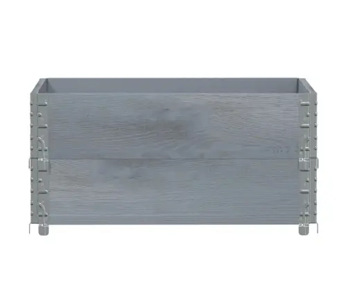 Dārza Puķu Kaste, Pelēka, 80X60 Cm, Priedes Masīvkoks Vidaxl