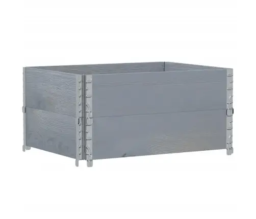 Dārza Puķu Kaste, Pelēka, 80X60 Cm, Priedes Masīvkoks Vidaxl