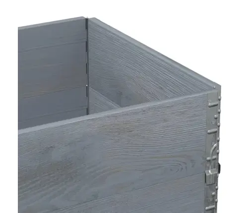 Dārza Puķu Kaste, Pelēka, 80X60 Cm, Priedes Masīvkoks Vidaxl