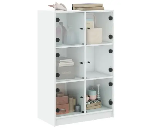 Kõrge Kapp Ustega, Valge, 68 X 37 X 109 cm Tehispuit Kõrge Kapp Ustega, Valge, 68 X 37 X 109 cm Tehispuit