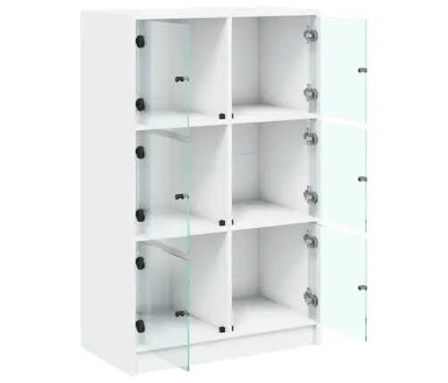 Kõrge Kapp Ustega, Valge, 68 X 37 X 109 cm Tehispuit Kõrge Kapp Ustega, Valge, 68 X 37 X 109 cm Tehispuit
