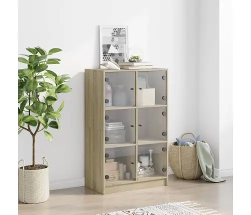 Kõrge Kapp Ustega, Sonoma Tamm, 68 X 37 X 109 cm Tehispuit