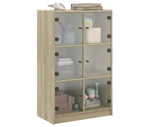 Kõrge Kapp Ustega, Sonoma Tamm, 68 X 37 X 109 cm Tehispuit