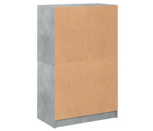 Augstais Skapītis Ar Durvīm, Betona Pelēks, 68X37X109 Cm Vidaxl