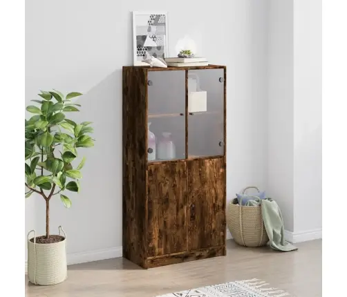 Augstais Skapītis Ar Durvīm, Ozolkoka Krāsā, 68X37X142 Cm Vidaxl